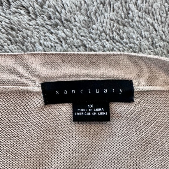 Anthro / Sanctuary Tan + White Tie Dye Cardigan - 1X - Picture 6 of 8